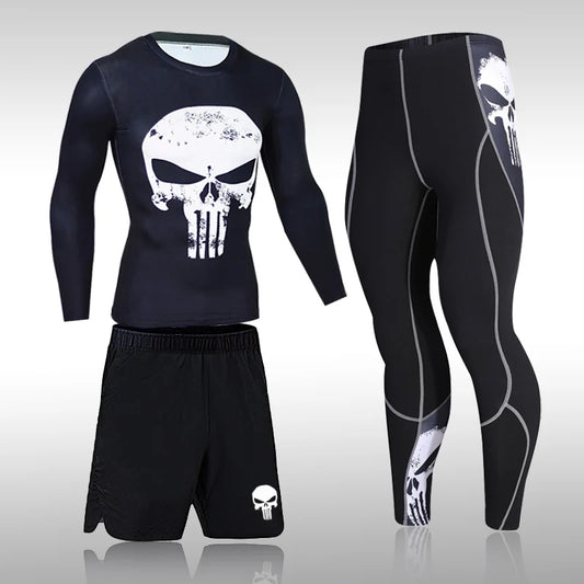 Men Fitness Tracksuit Compression Sport Set