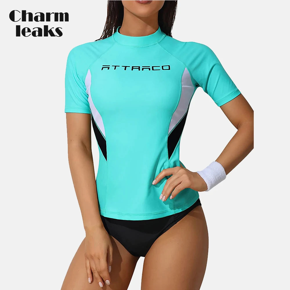 Women Rash Guard Crew Neck