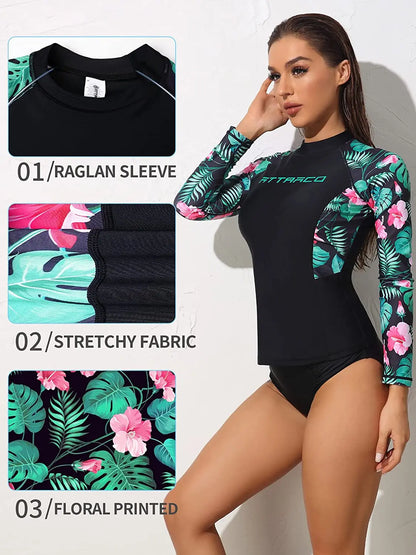 Women Long Sleeve Floral Printing