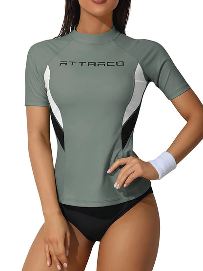 Women Rash Guard Crew Neck