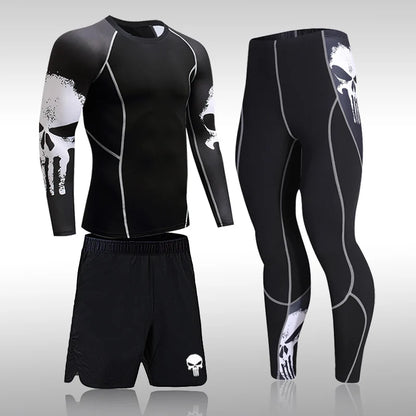 Men Fitness Tracksuit Compression Sport Set