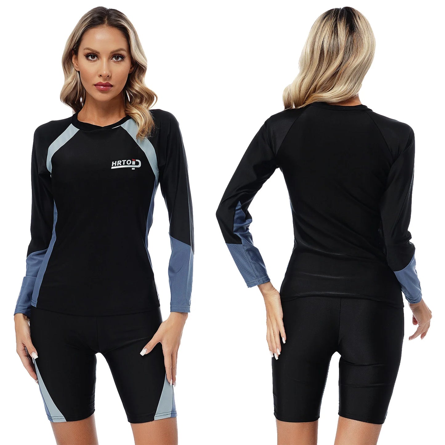 2Pcs Women Long Sleeve Padded Set