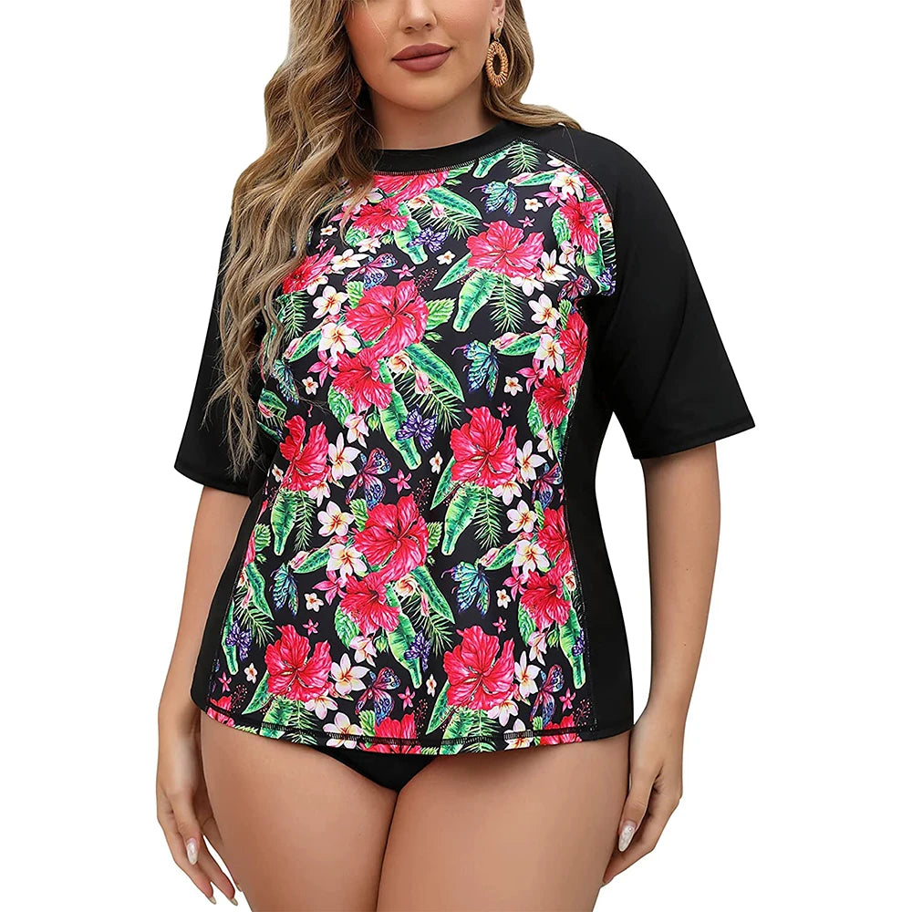 Short Sleeve Retro Floral Print Shirt