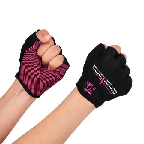 Half Paddling Gloves – Black/Pink International Breast Cancer Commission - PADL ZONEHalf Paddling Gloves – Black/Pink International Breast Cancer Commission